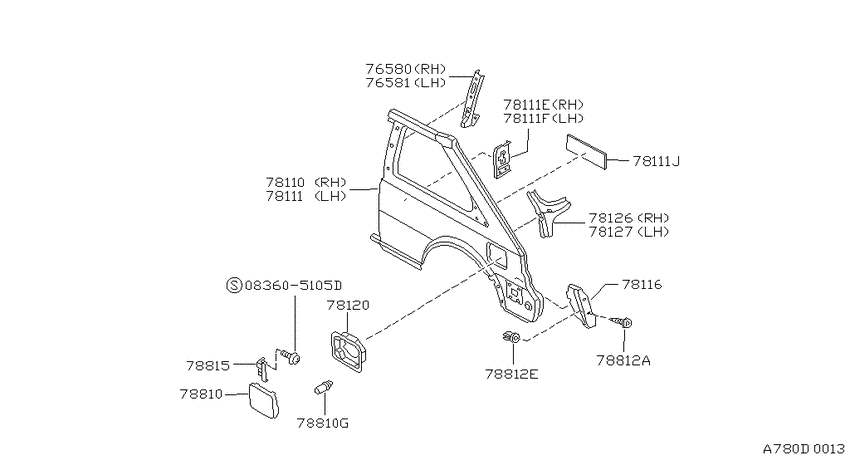 Rear fender & fitting