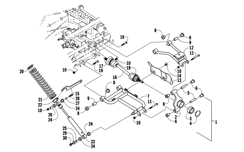 Rear suspension assembly