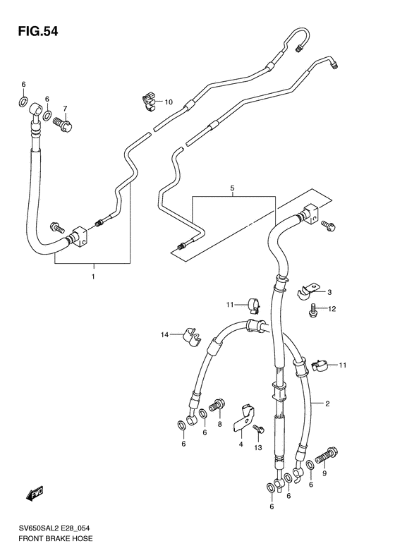 Front brake hose