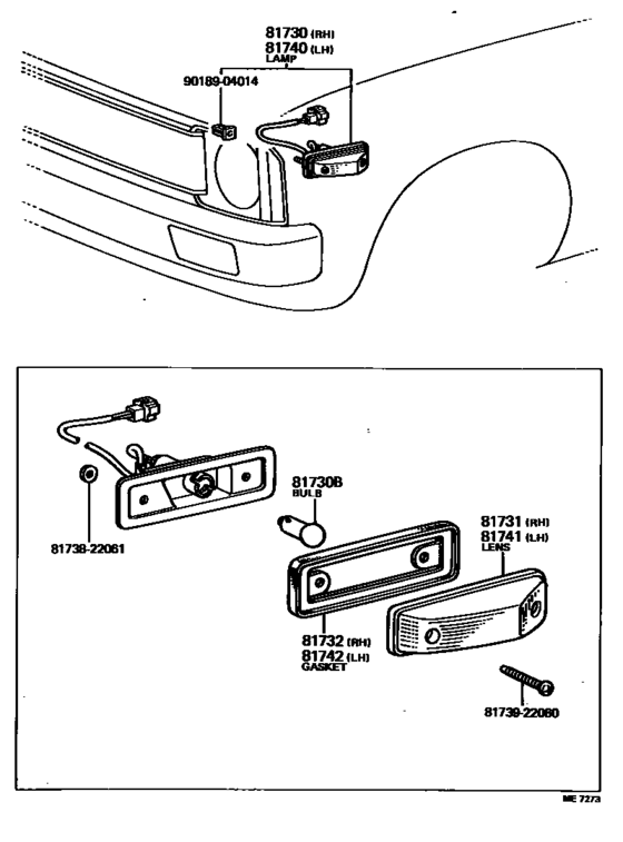 Side Turn Signal Lamp & Outer Mirror Lamp