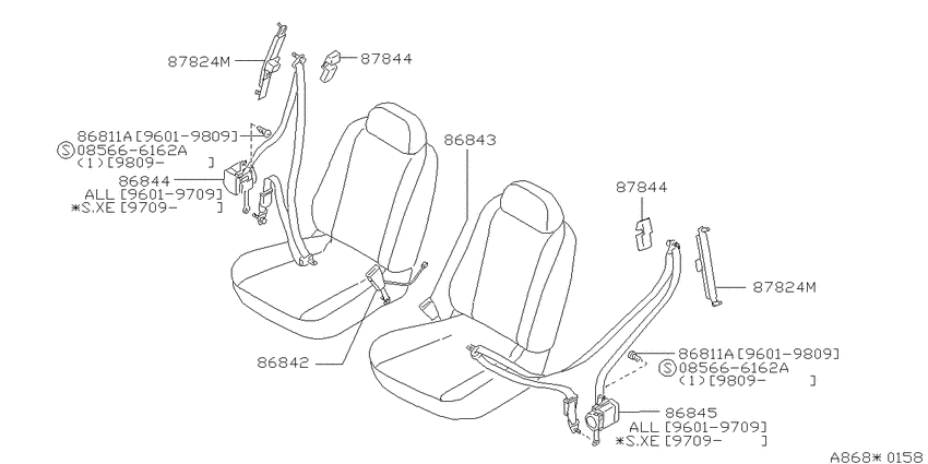 Front seat belt