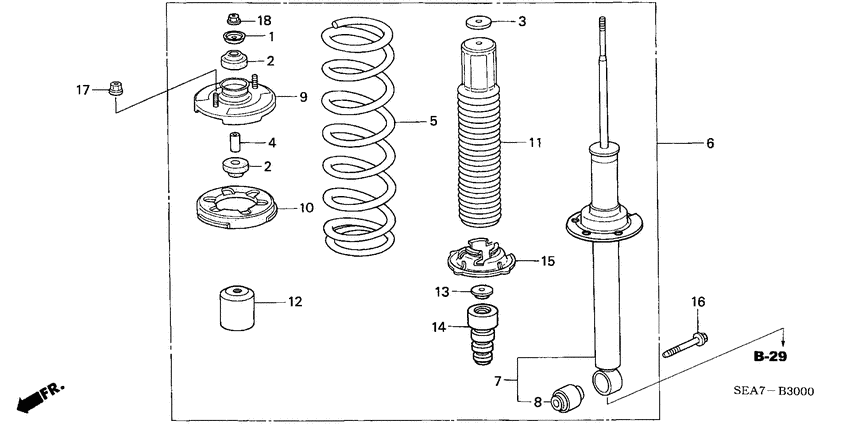Rear shock absorber