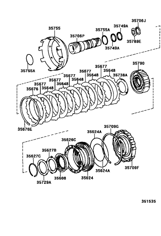 Center Support & Planetary Sun Gear (Atm)