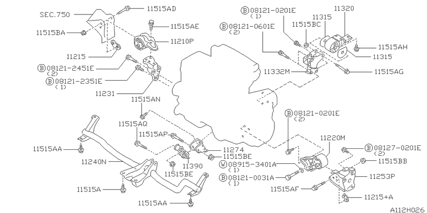 Engine & transmission   mounting