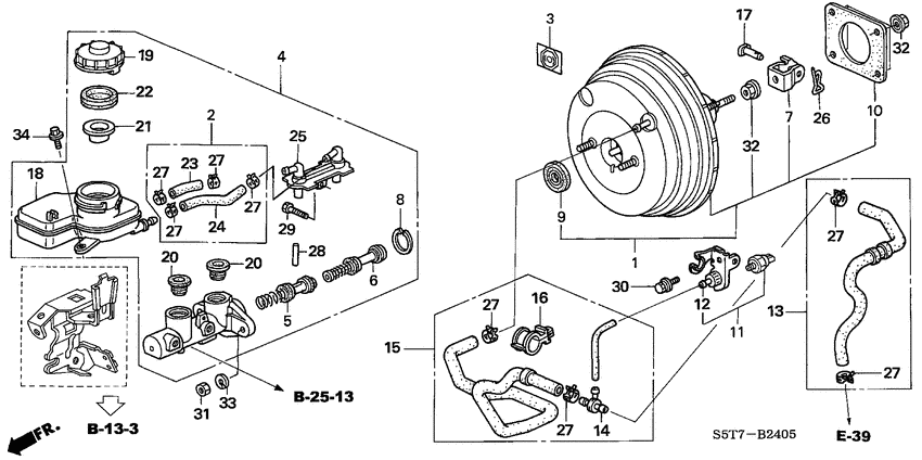 Brake master cylinder/ master power