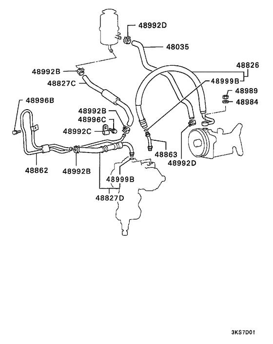 Power steering oil line