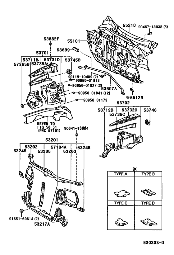 Front Fender Apron & Dash Panel