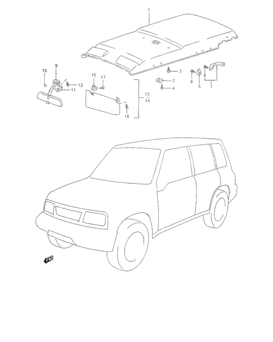 Headlining / sunshade