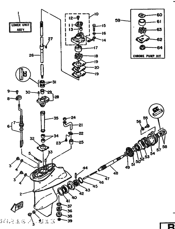Lower casing & drive 1