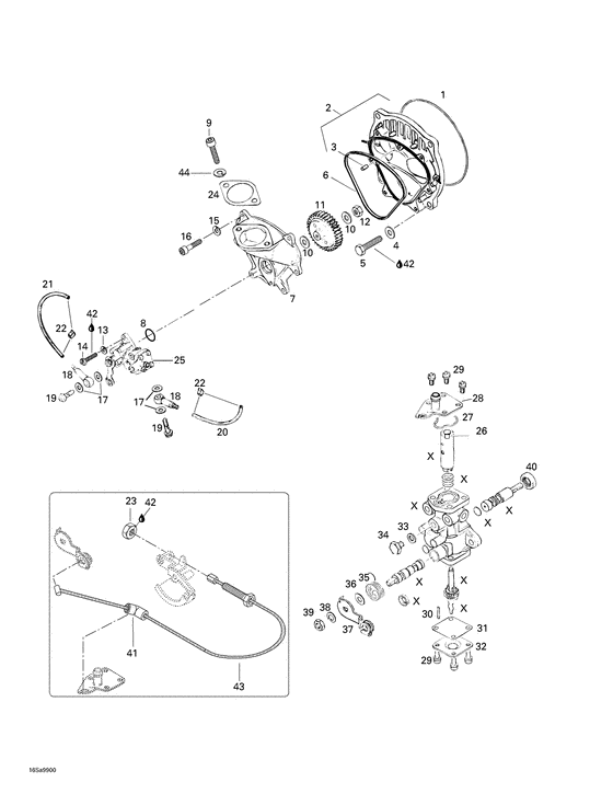 02- oil injection system, oil pump, rotary valve