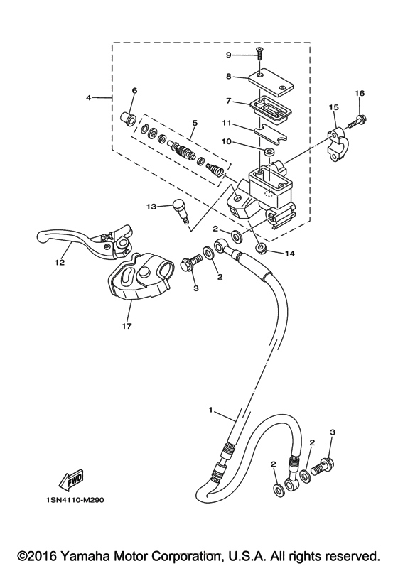 Front master cylinder