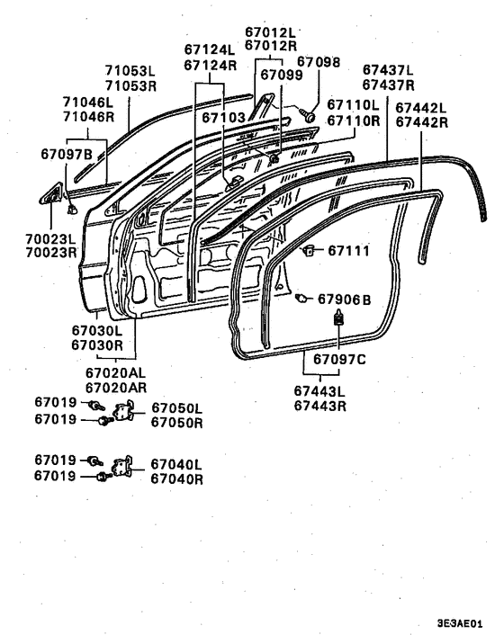 Front door panel & glass