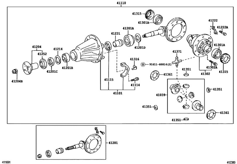 Rear Axle Housing & Differential