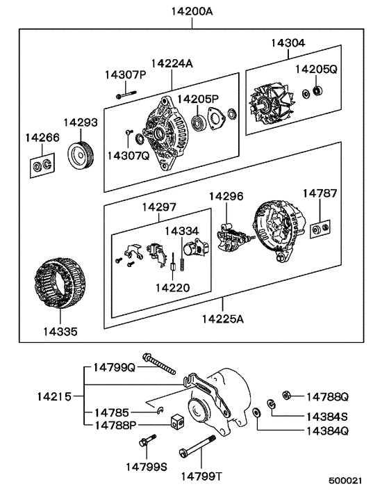 Alternator & vacuum pump