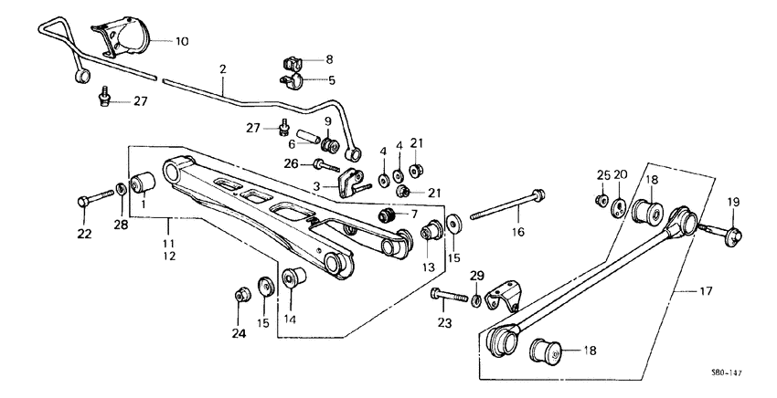 Rear lower arm/ radius rod