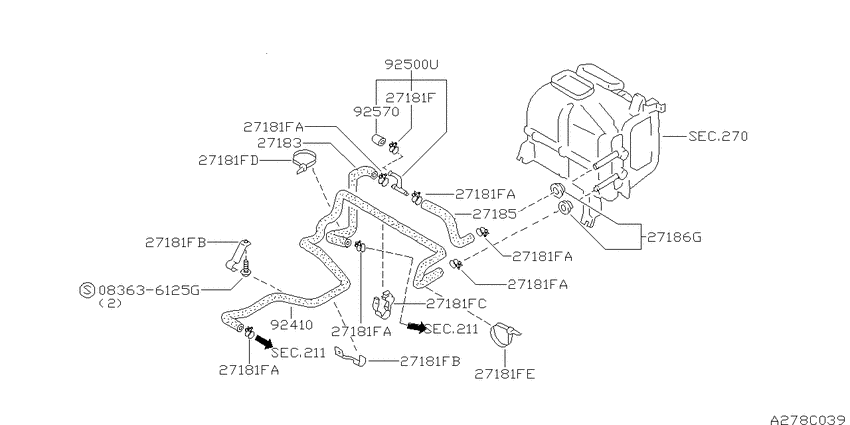 Heater piping