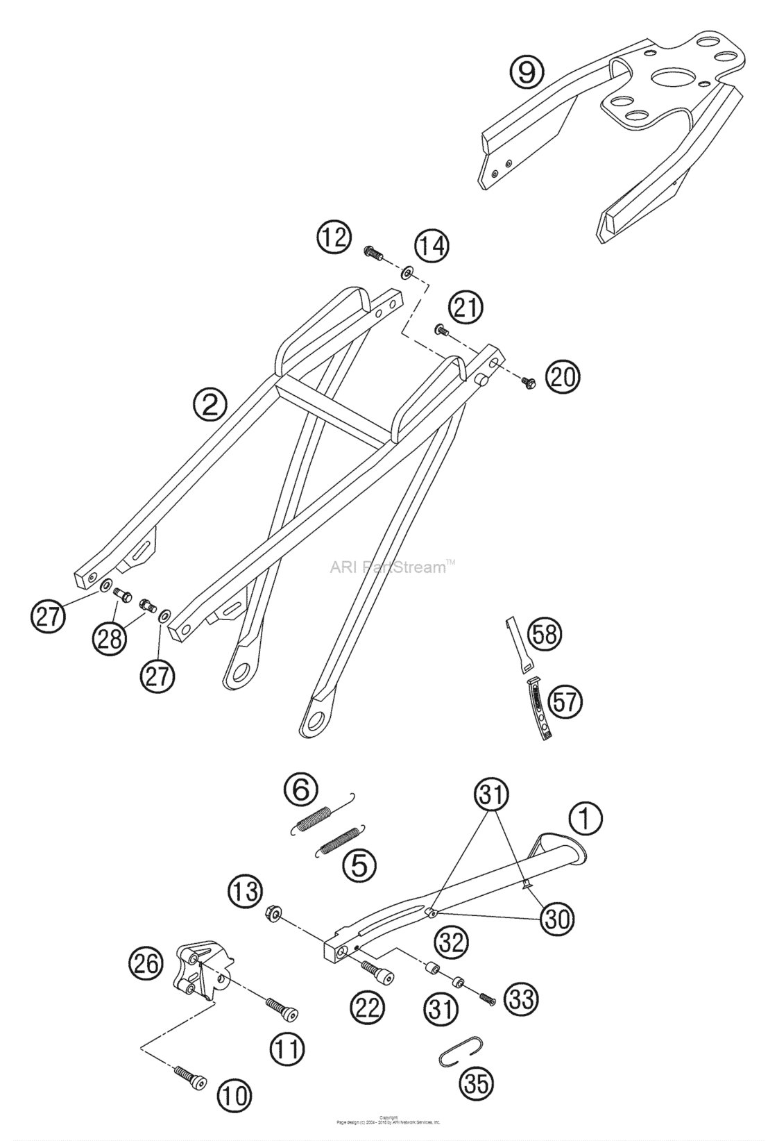 Sub Frame, Side Stand