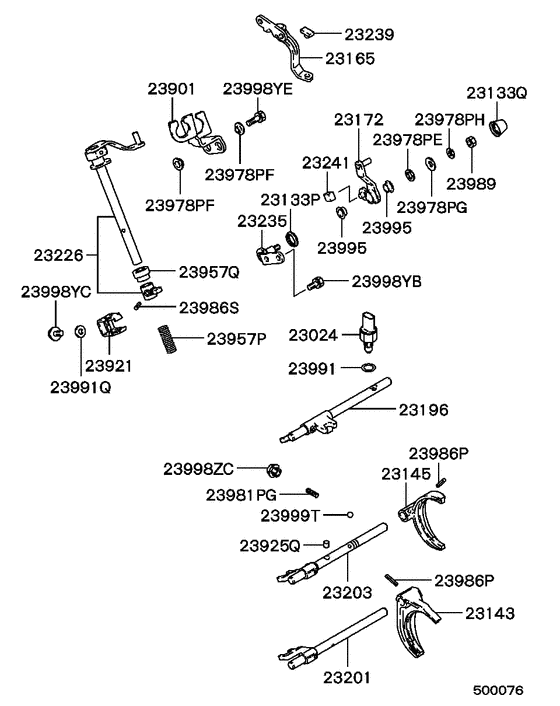 M/t gearshift control