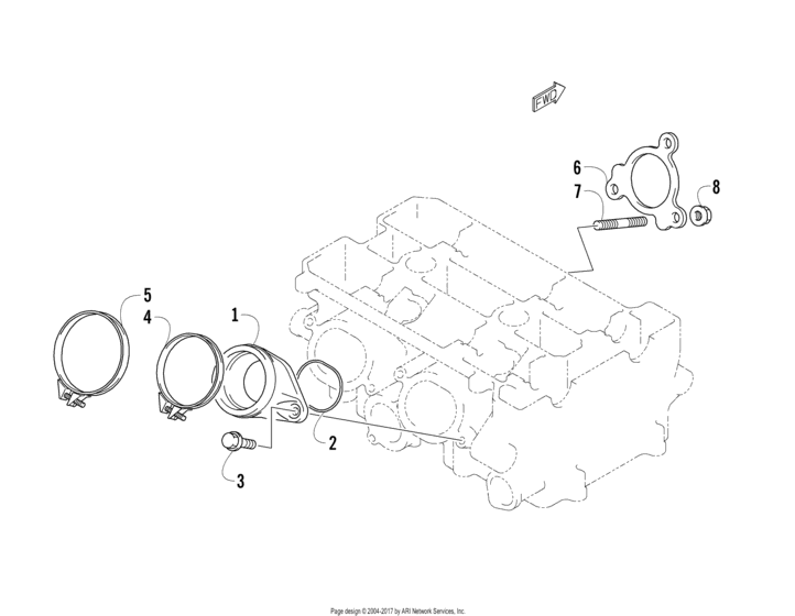 Exhaust Manifold Gasket/intake Flange Assembly