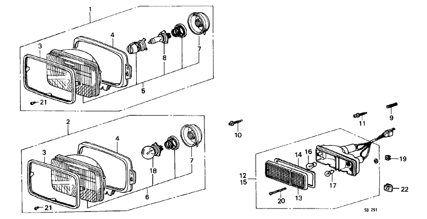 Headlight/ front combination light