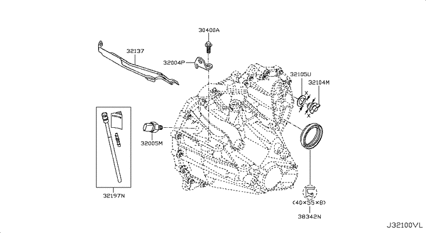 Transmission case & clutch release