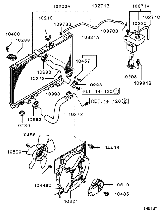 Radiator,hose & condenser tank