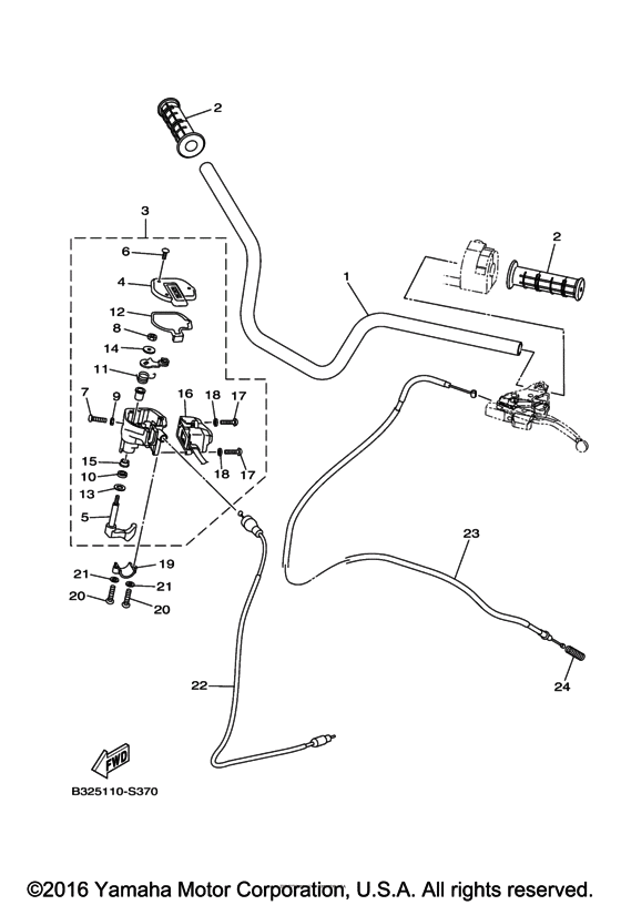 Steering handle & cable