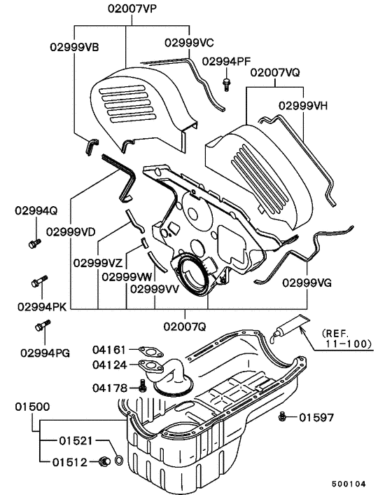 Cover,rear plate & oil pan