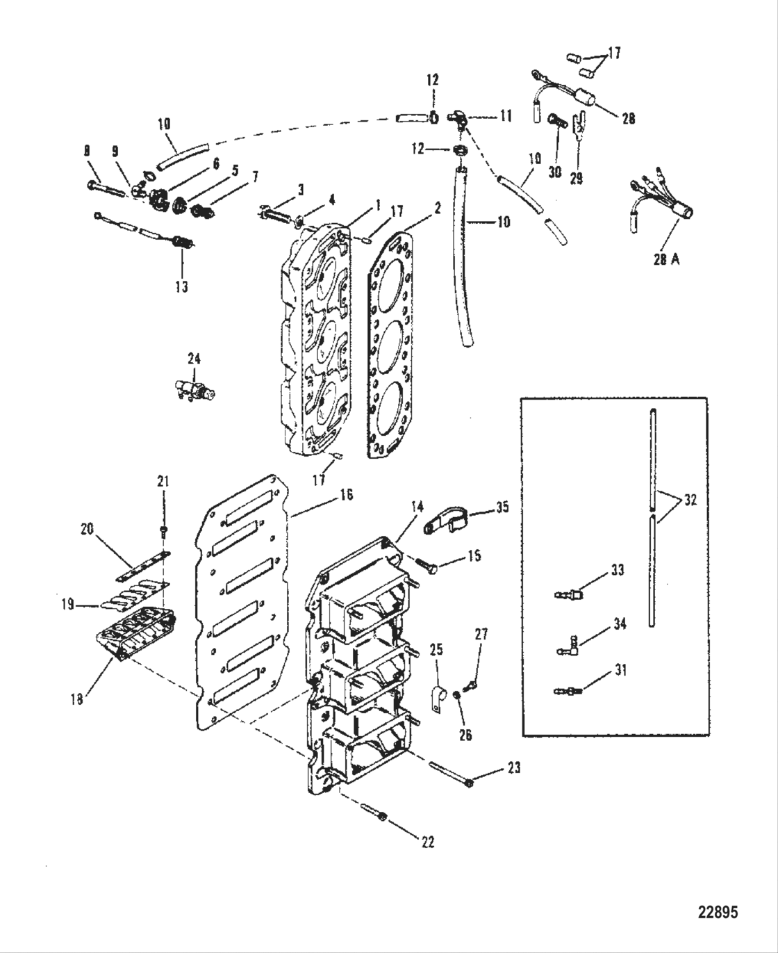 Reed Block And Cylinder Head