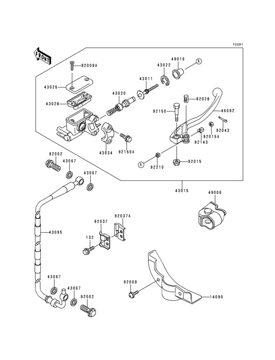 Front master cylinder
