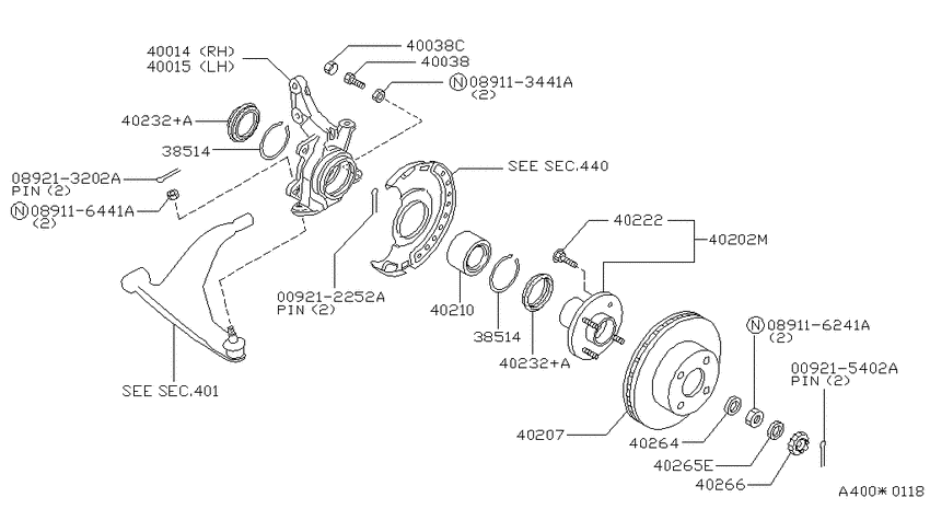 Front axle