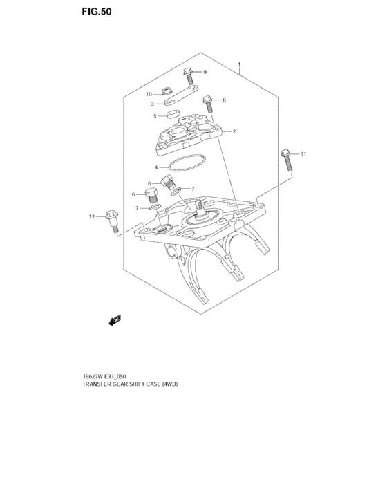 Transfer gear shift case