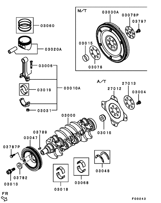 Piston & crankshaft