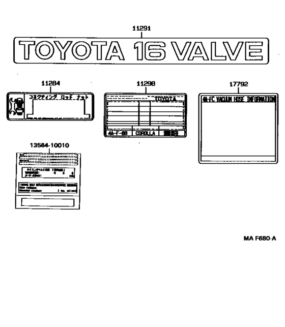 Caution Plate & Name Plate (Engine)