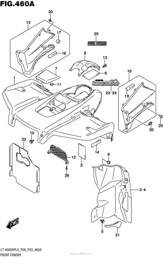 Front Fender (Lt-A500Xpl6 P28)