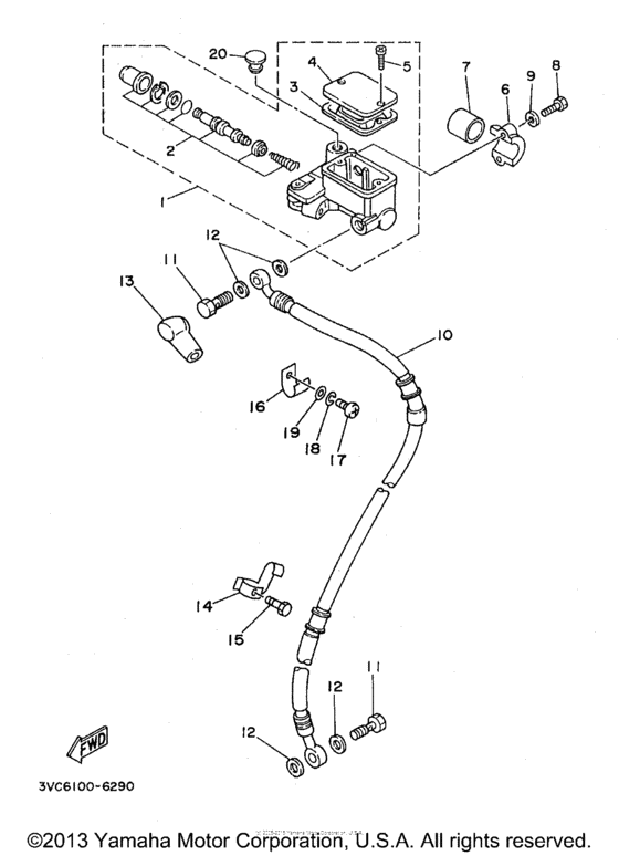 Front master cylinder