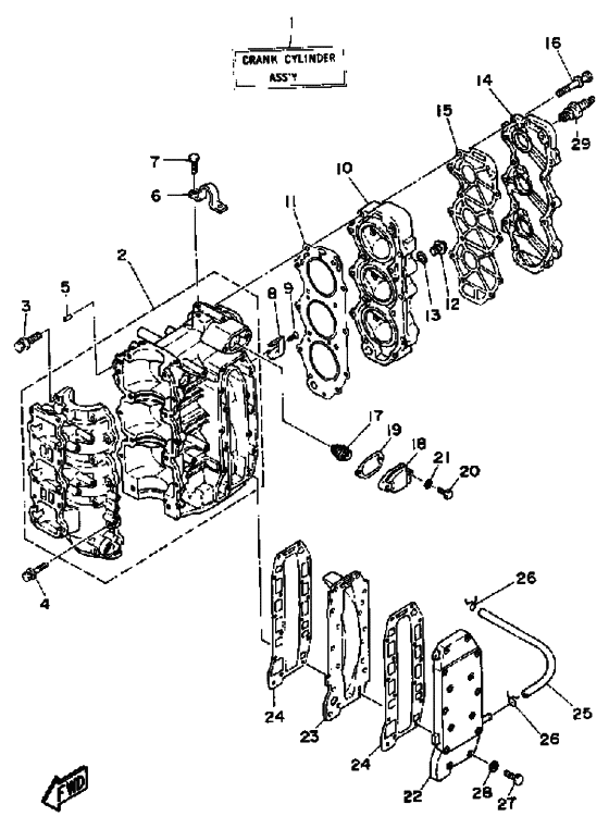 Cylinder crankcase