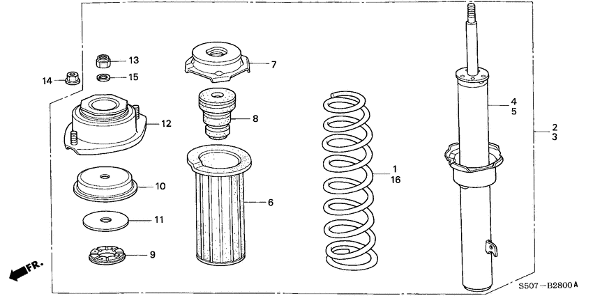 Front shock absorber