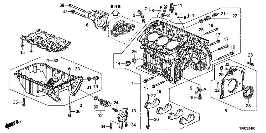 Cylinder block/oil pan