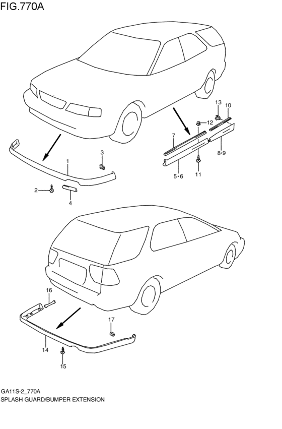splash guard / bumper extension