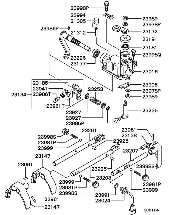 M/t gearshift control