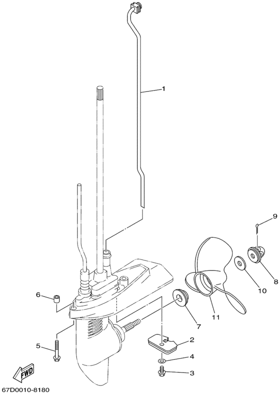 Lower casing drive