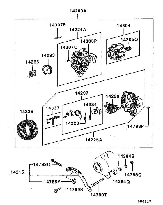 Alternator & vacuum pump