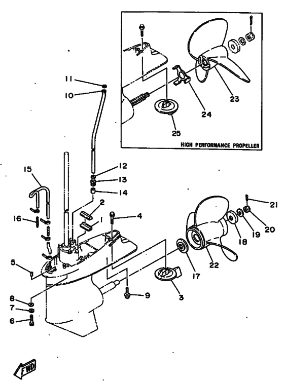 Lower casing & drive