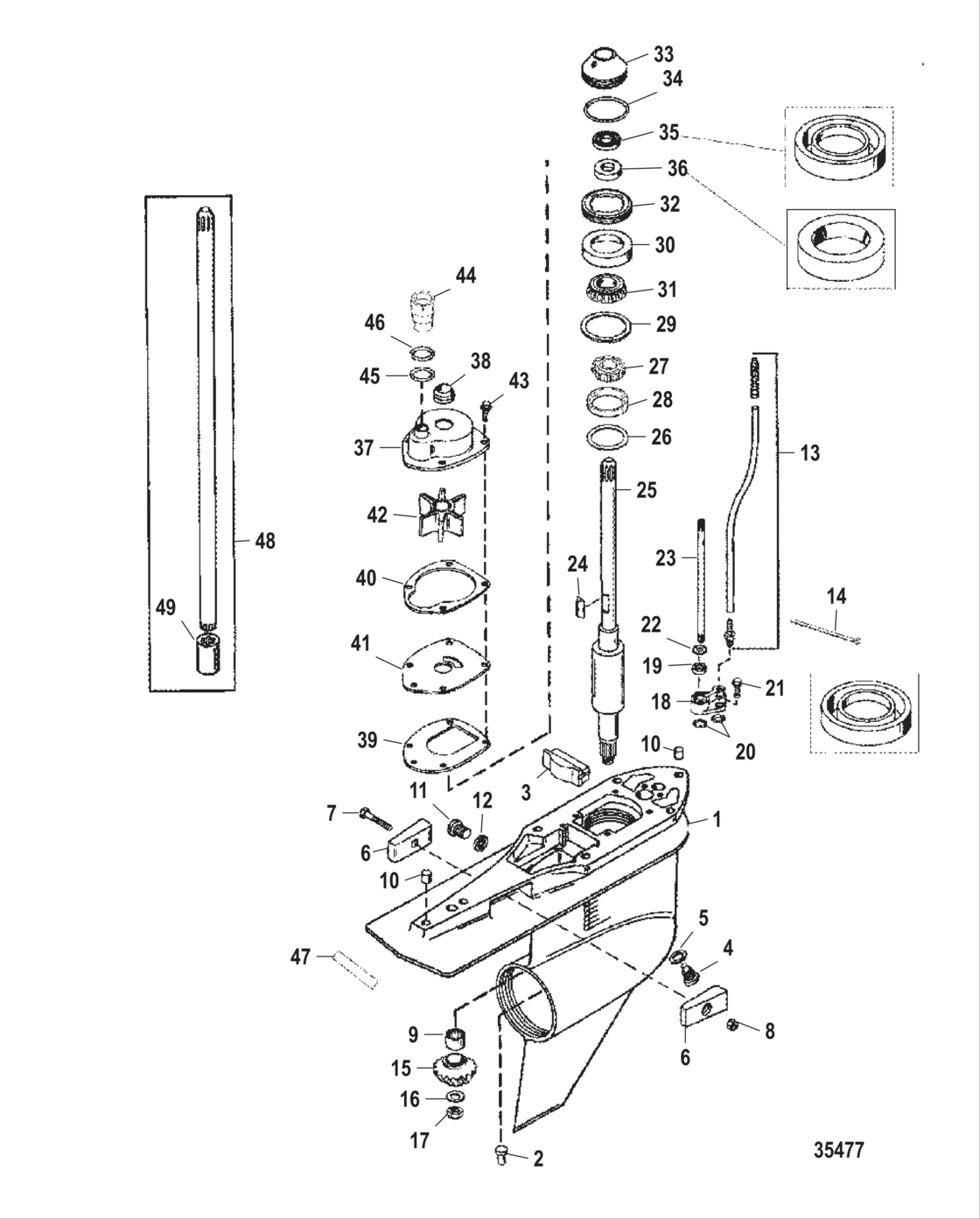 Gear Housing Driveshaft-Counter-Fleetmaster