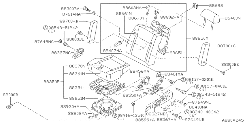 Rear seat