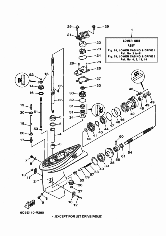 Lower casing & drive 1