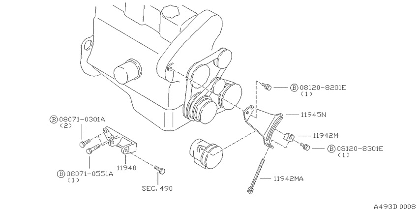 Power steering pump mounting