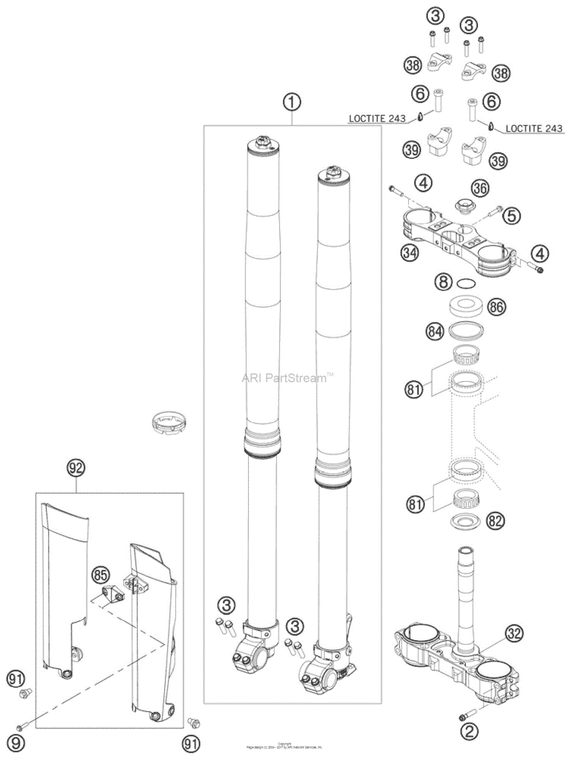 Front Fork, Triple Clamp