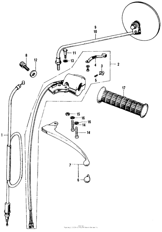 Left handle switch + cable